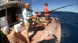 Segments shot for the Keys episode included a fishing trip in Islamorada waters with Captain Richard Stanczyk. 